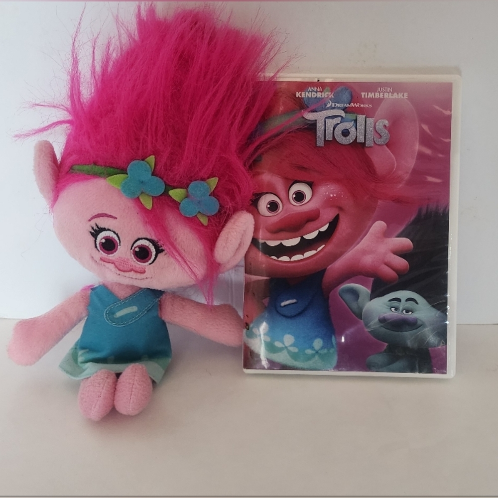 Trolls Poppy Plush Doll with DVD - Bundle!!